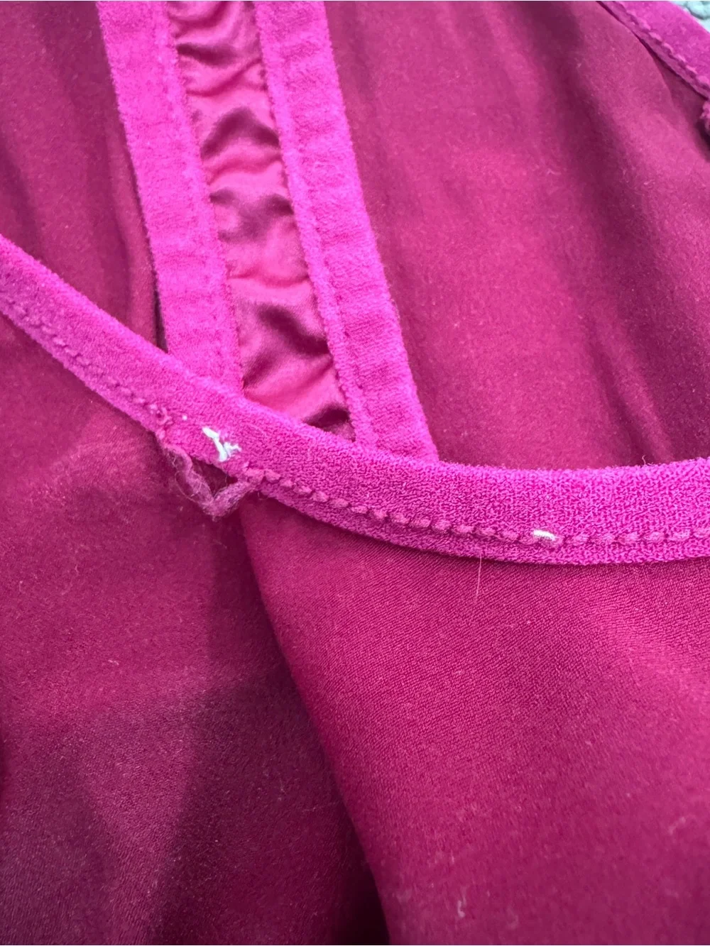 Free People Deep Magenta Scoop Neck Bodysuit